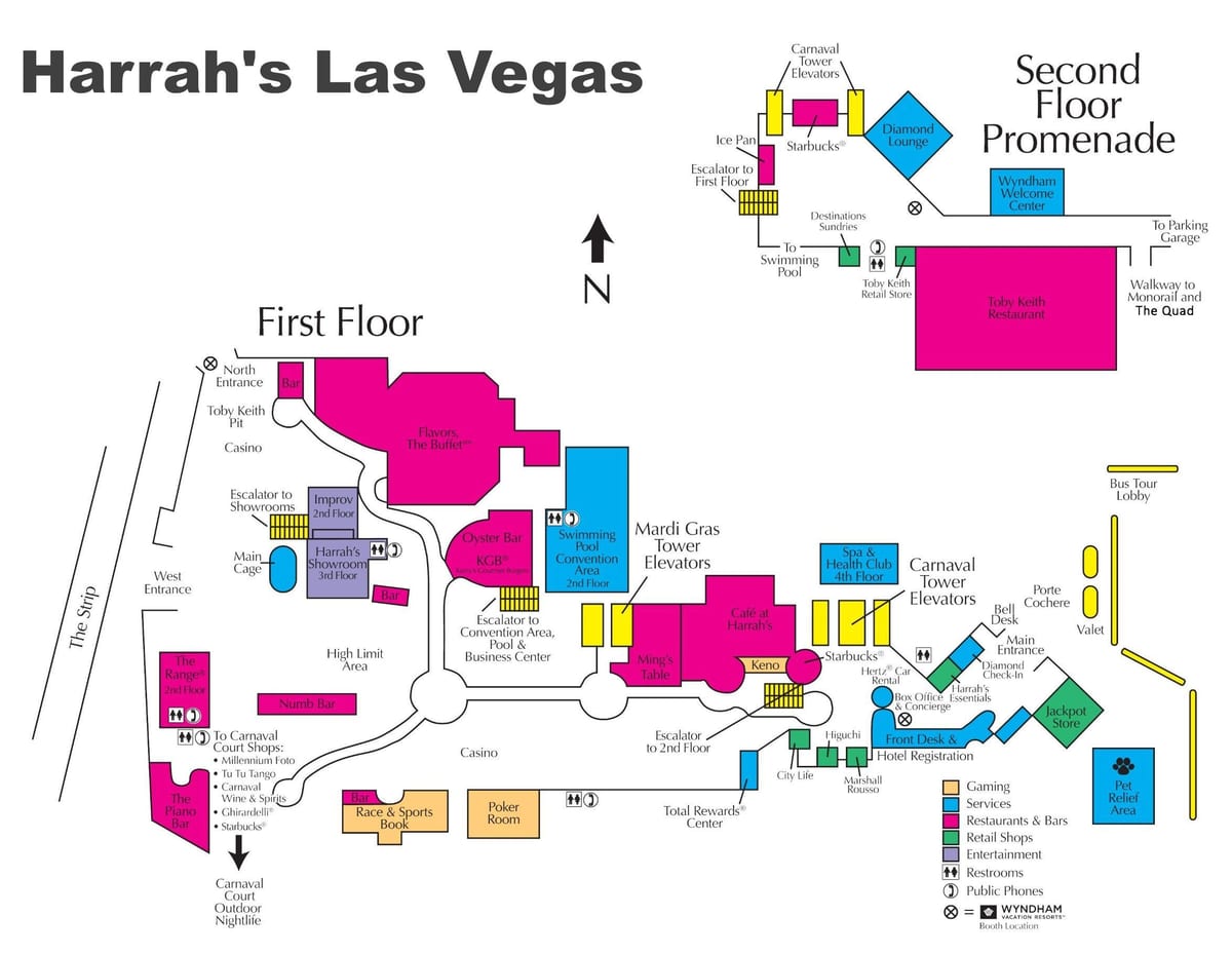 מפה של Harrah ' s Las Vegas